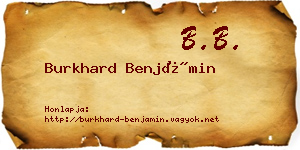 Burkhard Benjámin névjegykártya